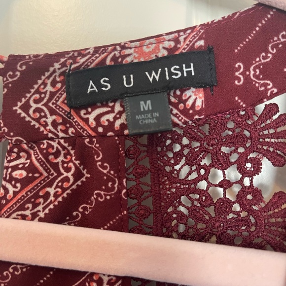 As you Wish Burgandy dress size medium. - Picture 10 of 11